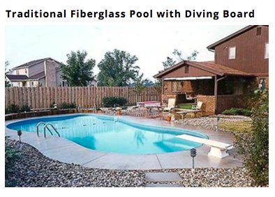 traditional style Custom Fiberglass In Ground Pool