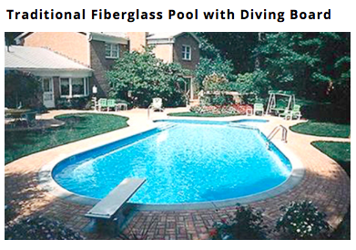 traditional style Custom Fiberglass In Ground Pool