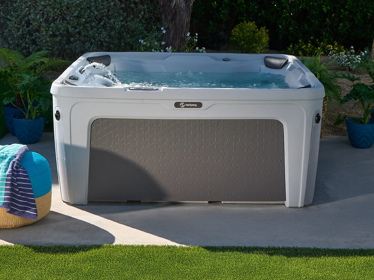 Freeflow Spas Monterey on a sunlit lawn