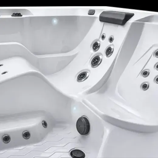 Hot Spot Collection spa shell showing jet layout and seating