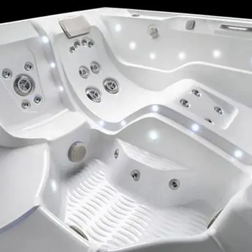 Hot Spring Limelight Collection spa interior with LED accent lighting