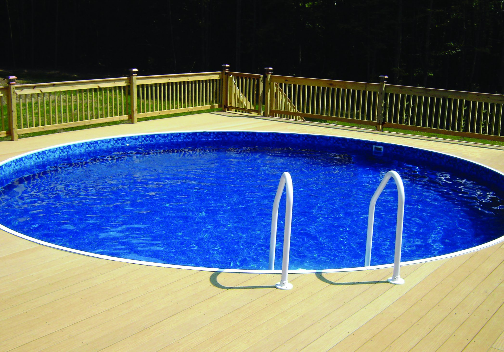 Semi Inground Pool In Deck